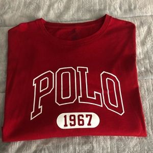 Red Ralph Lauren shirt